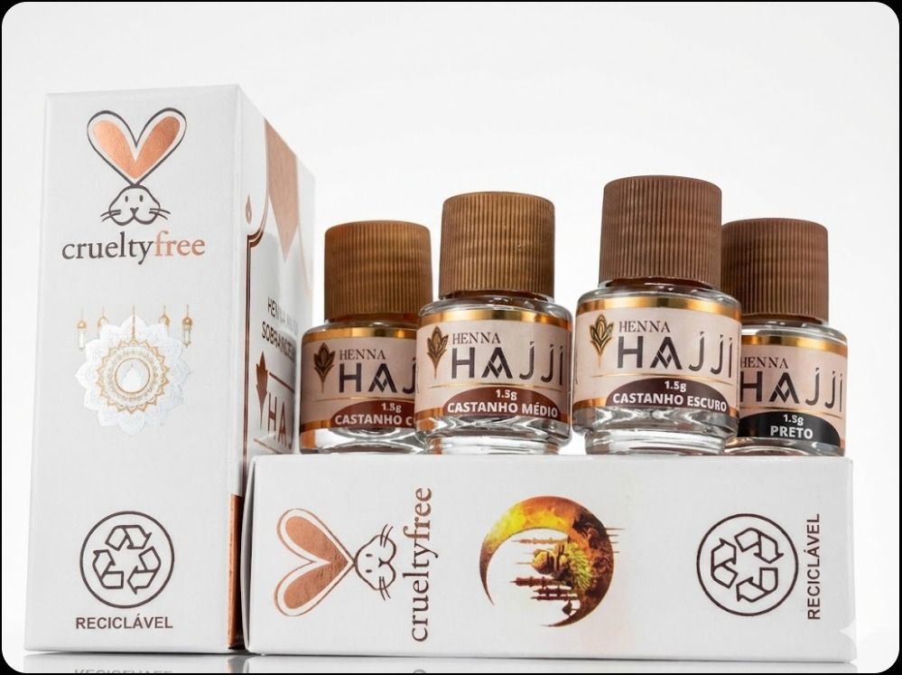 Kit HAJJI Henna para Sobrancelhas - 4 Cores